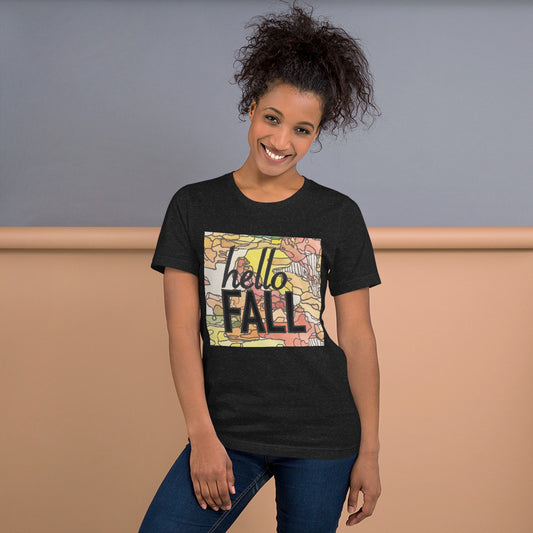 Hello fall Unisex t-shirt